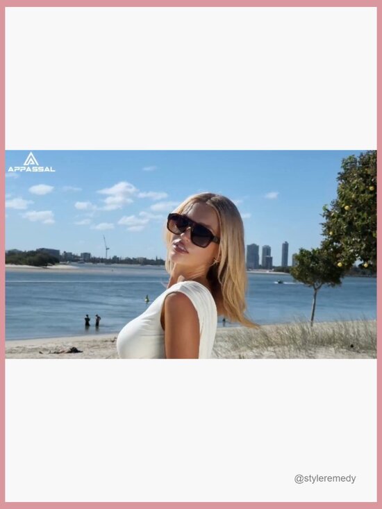 Oversized Polarized Aviator Sunglasses, Square Frame, UV Protection main image 7
